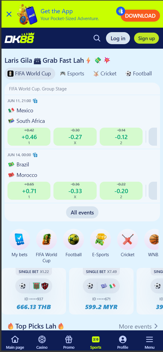 DK88 mobile sports betting